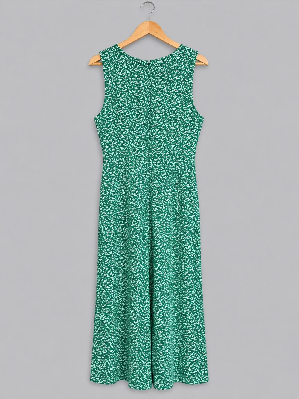 Abercrombie & Fitch Floral Maxi Dress Green White Sleeveless Size XLT Tall